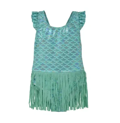 Sun Protective UPF 50+ Keilani One-Piece Swimsuit with Fringe by Flap Happy