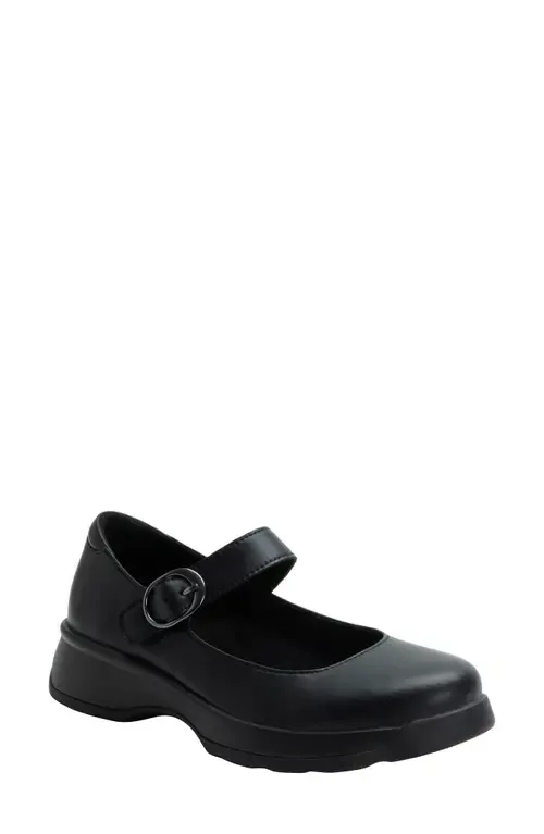 Jazmine Mary Jane Shoe in Black Nappa by Alegria by PG Lite