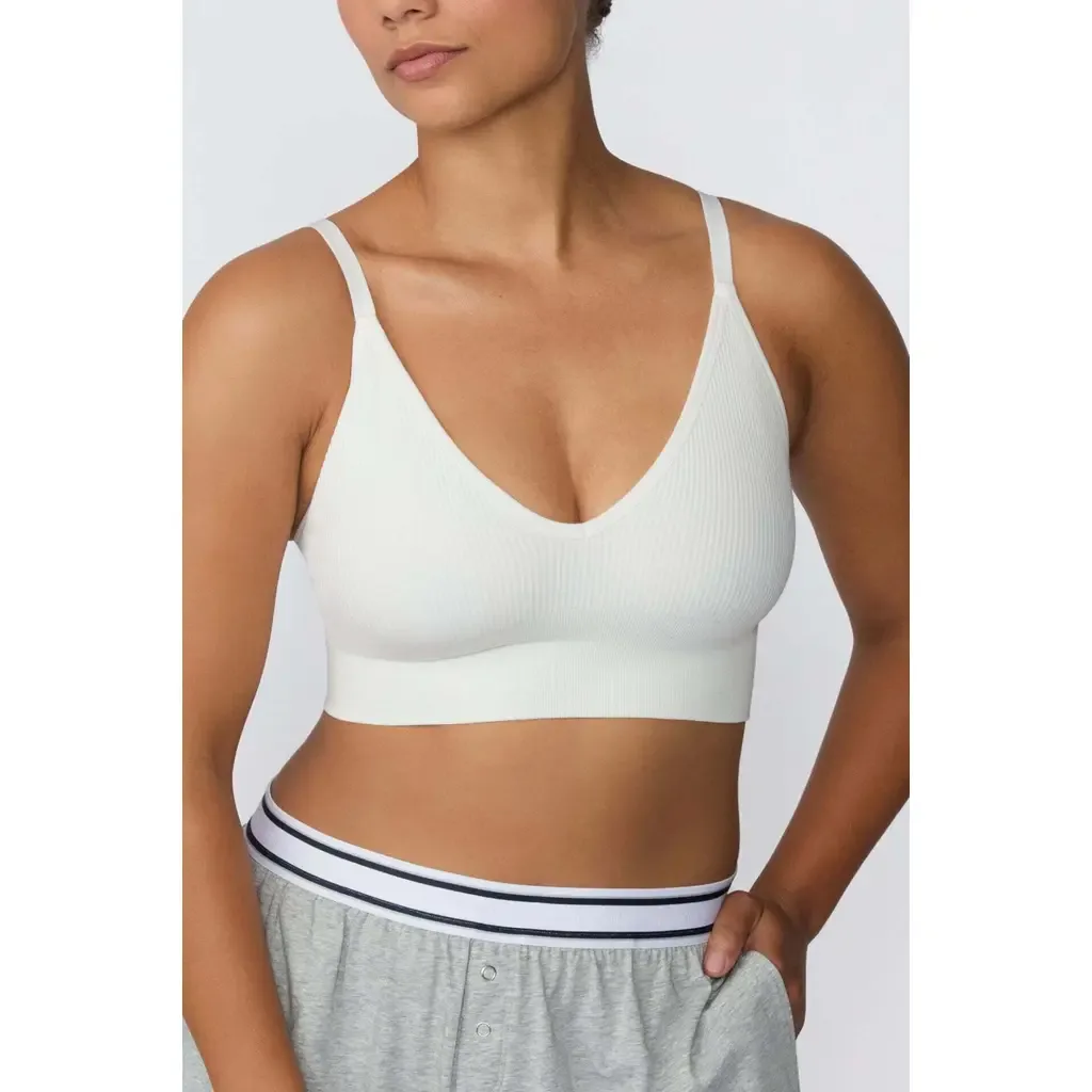 Ribbed Seamless Triangle Bralette by Harper Wilde