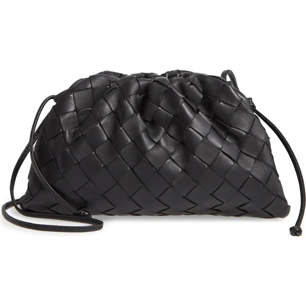 Small the Pouch Leather Clutch by Bottega Veneta