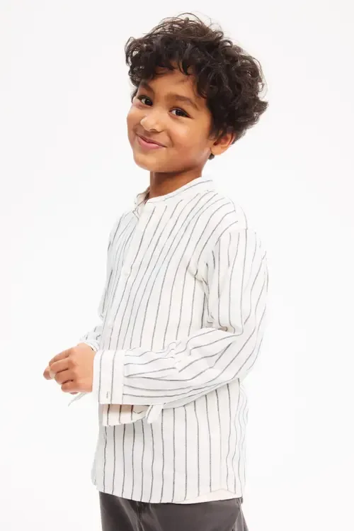 Cotton Grandad Shirt by H&M