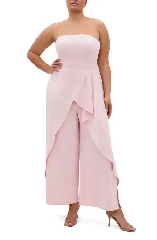 Attract Strapless Jumpsuit by City Chic