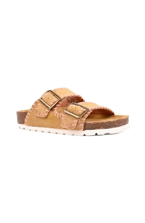 Mode Sandal in Tan Suede by ROAN