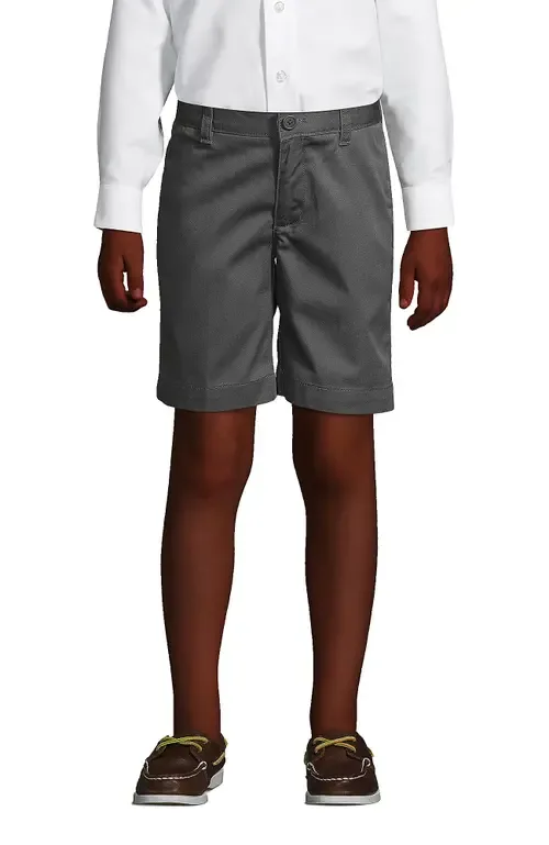 School Uniform Plain Front Blend Chino Shorts by Lands' End