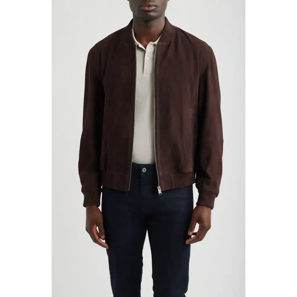 Muller Suede Bomber Jacket by BOSS