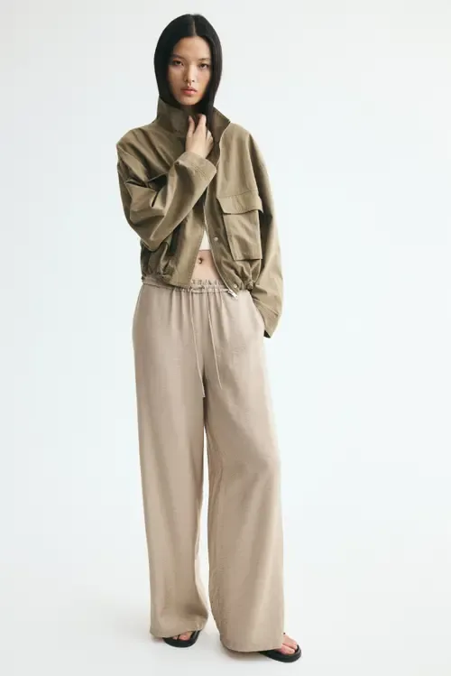 Viscose-Blend Drawstring Pants by H&M