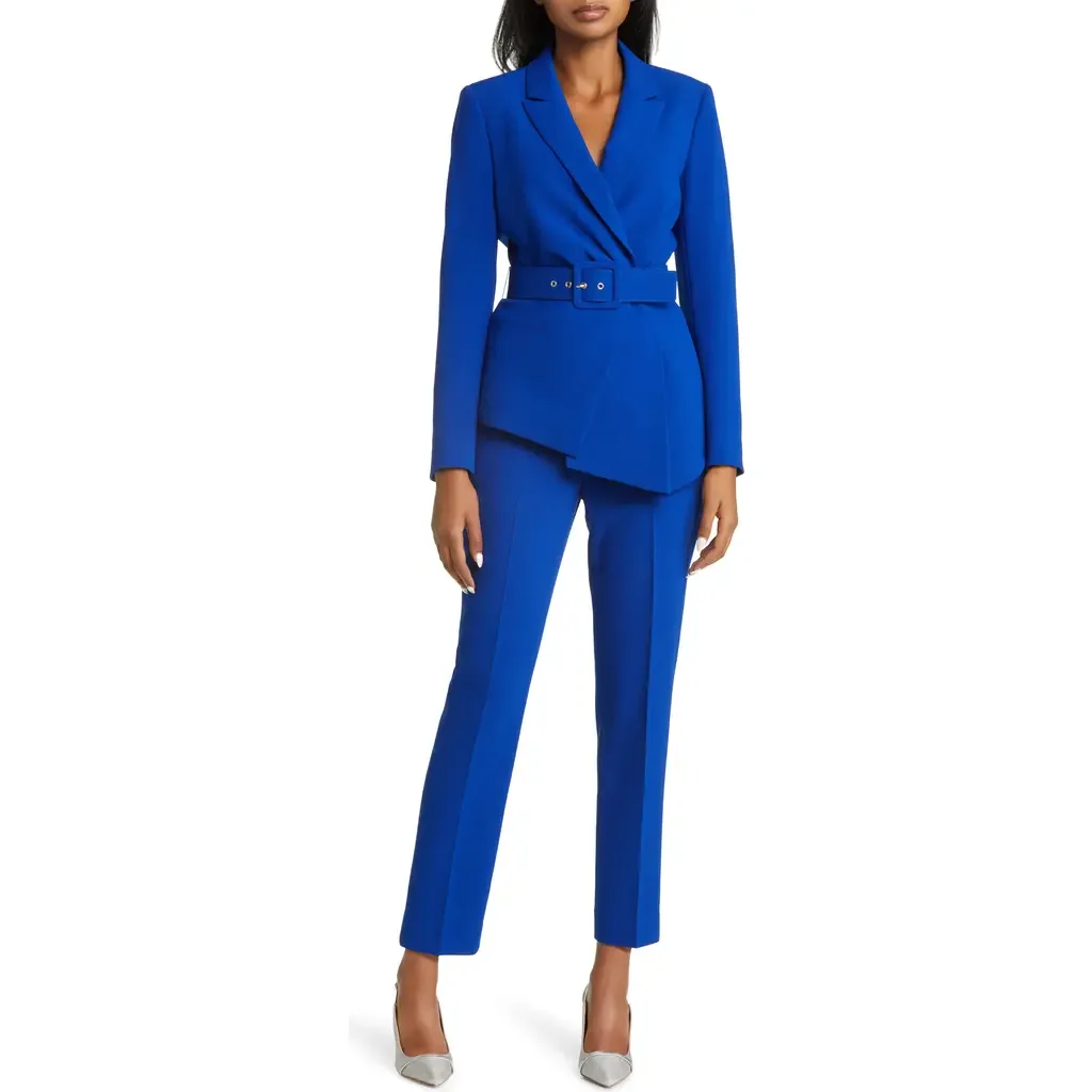 Peak Lapel Belted Blazer & Pants Set by Tahari ASL