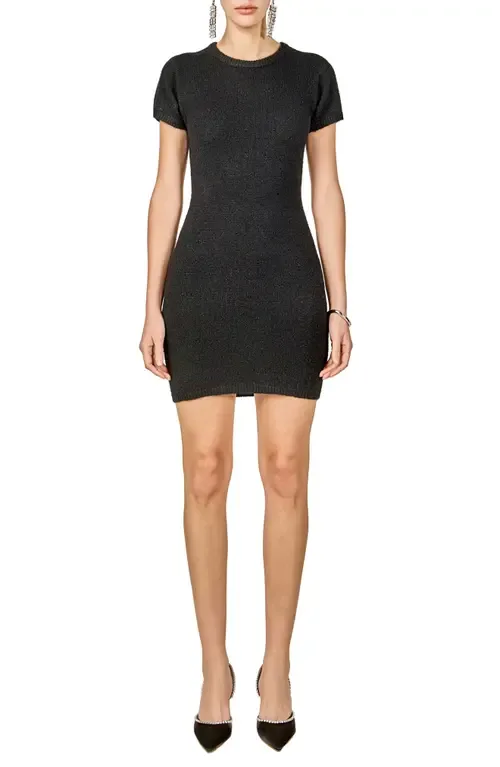 Fuzzy Short Sleeve Sweater Minidress by Endless Rose