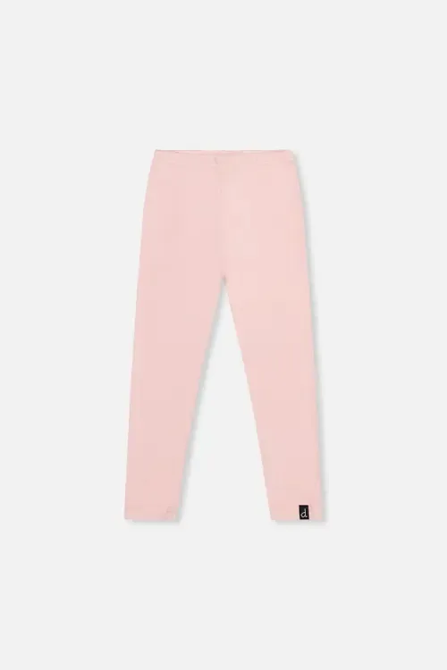 Elastic Waist Rib Logo Patch Leggings by Deux par Deux