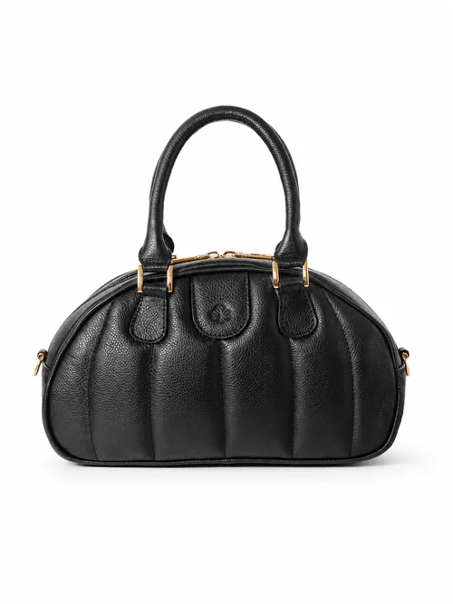 Ameline Sculptural Italian Leather Top Handle by ROSZUAR