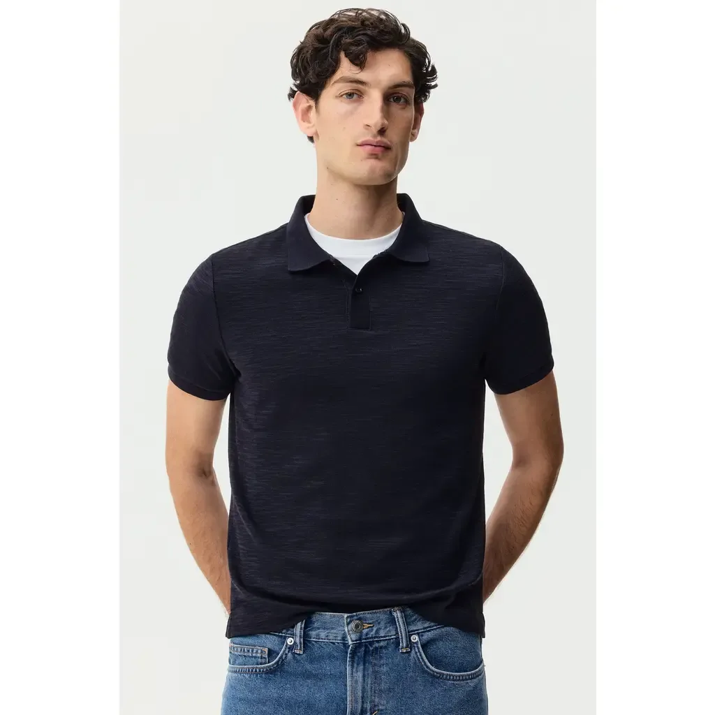 Slim Fit Jacquard-Knit Polo Shirt by H&M
