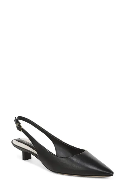 Pura Slingback Pointed Toe Kitten Heel Pump by Franco Sarto