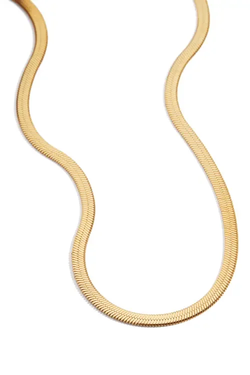 Herringbone Gold Chain Necklace by Mint & Lily
