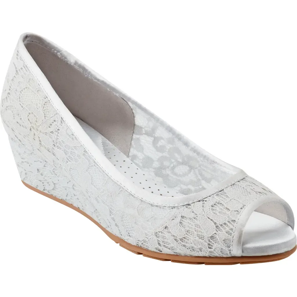 Candras Peep Toe Wedge Pump by Bandolino
