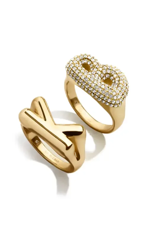 Pavé Bubble Initial Ring by BaubleBar