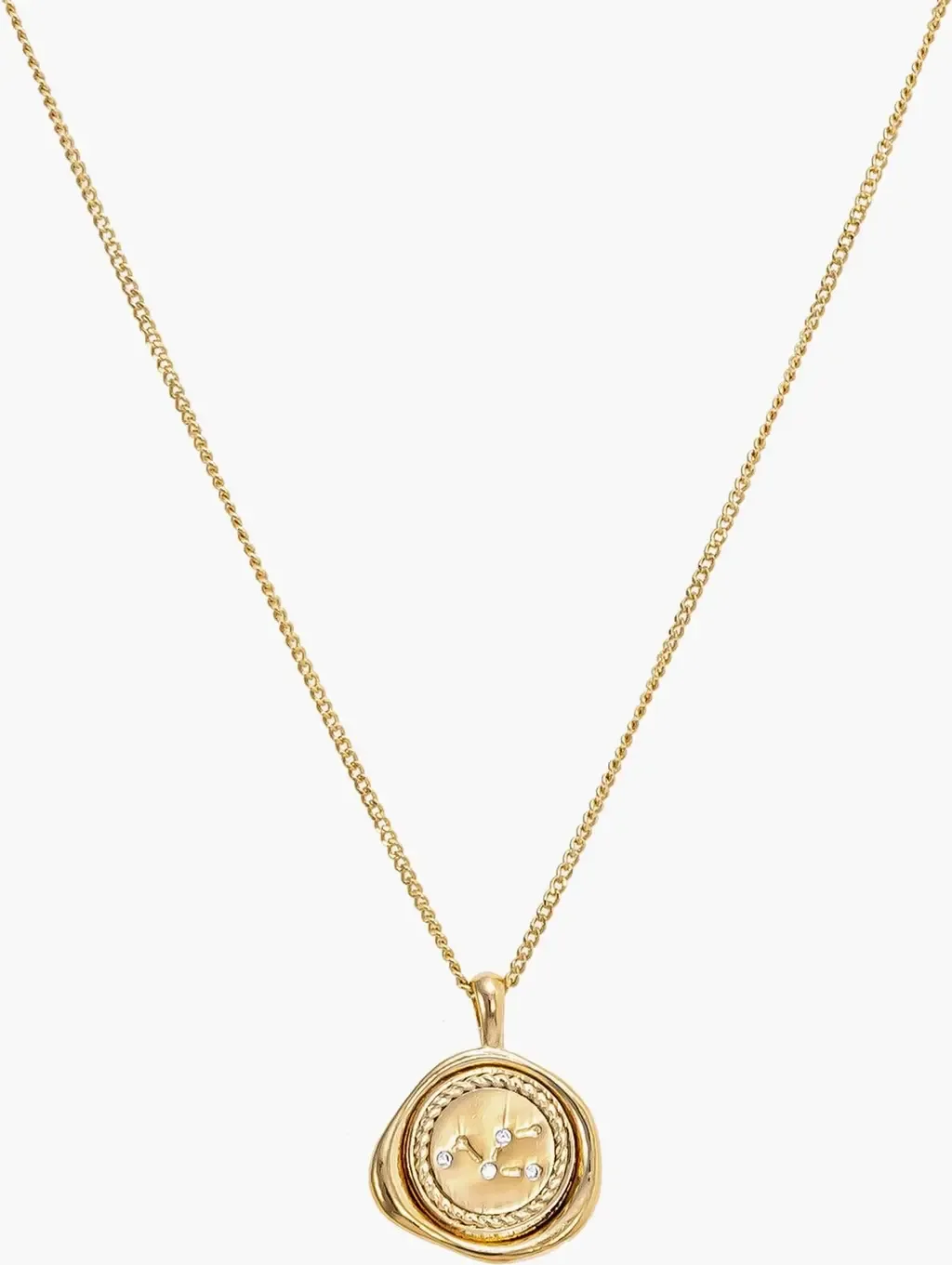 14k Gold Plated Seal Constellation Necklace 12 Zodiac Signs Gift Guide