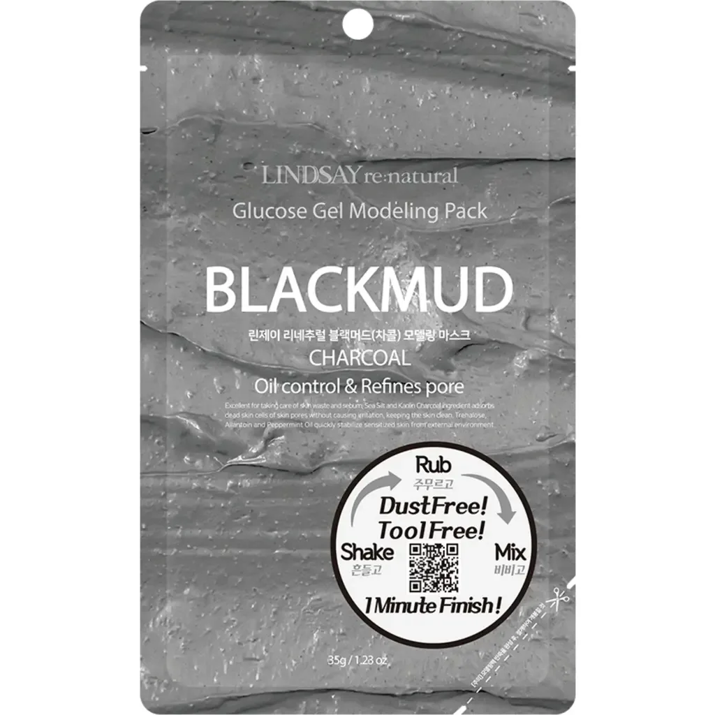 Re:natural Blackmud Charcoal Modeling Mask Pouch by LINDSAY