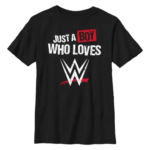 Boy Who Loves Wrestling Distressed Short Sleeve Graphic T-Shirt by WWE