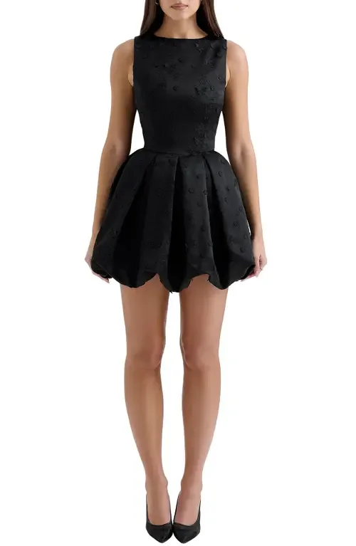 Melika Open Back Bubble Hem Minidress by HOUSE OF CB