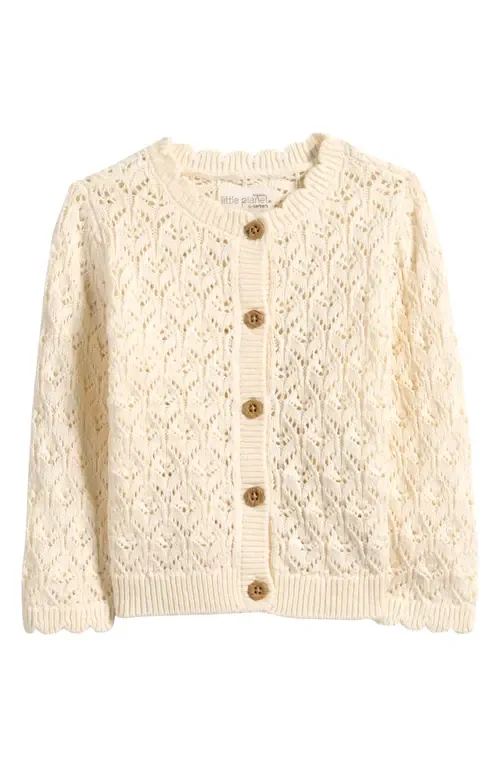 Open Stitch Cotton Cardigan by Little Planet