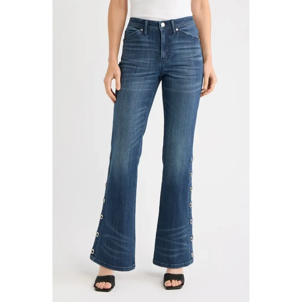 Side Grommet Bootcut Jeans by CITY BLUES