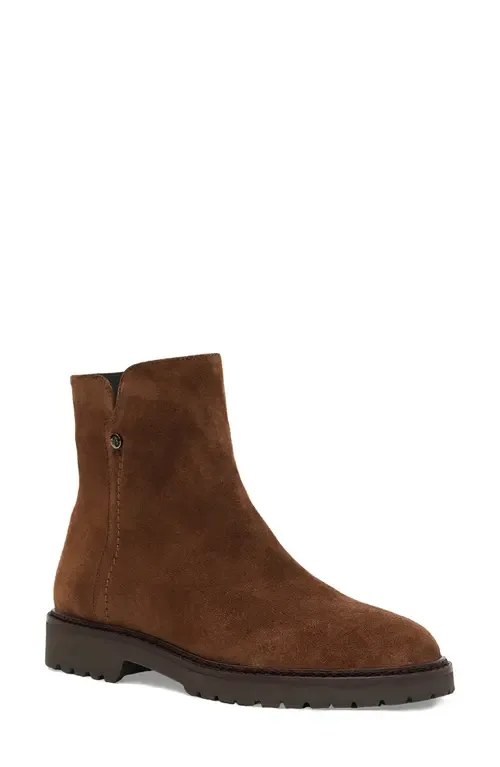 Misty Waterproof Bootie in Brandy Suede by Aquatalia