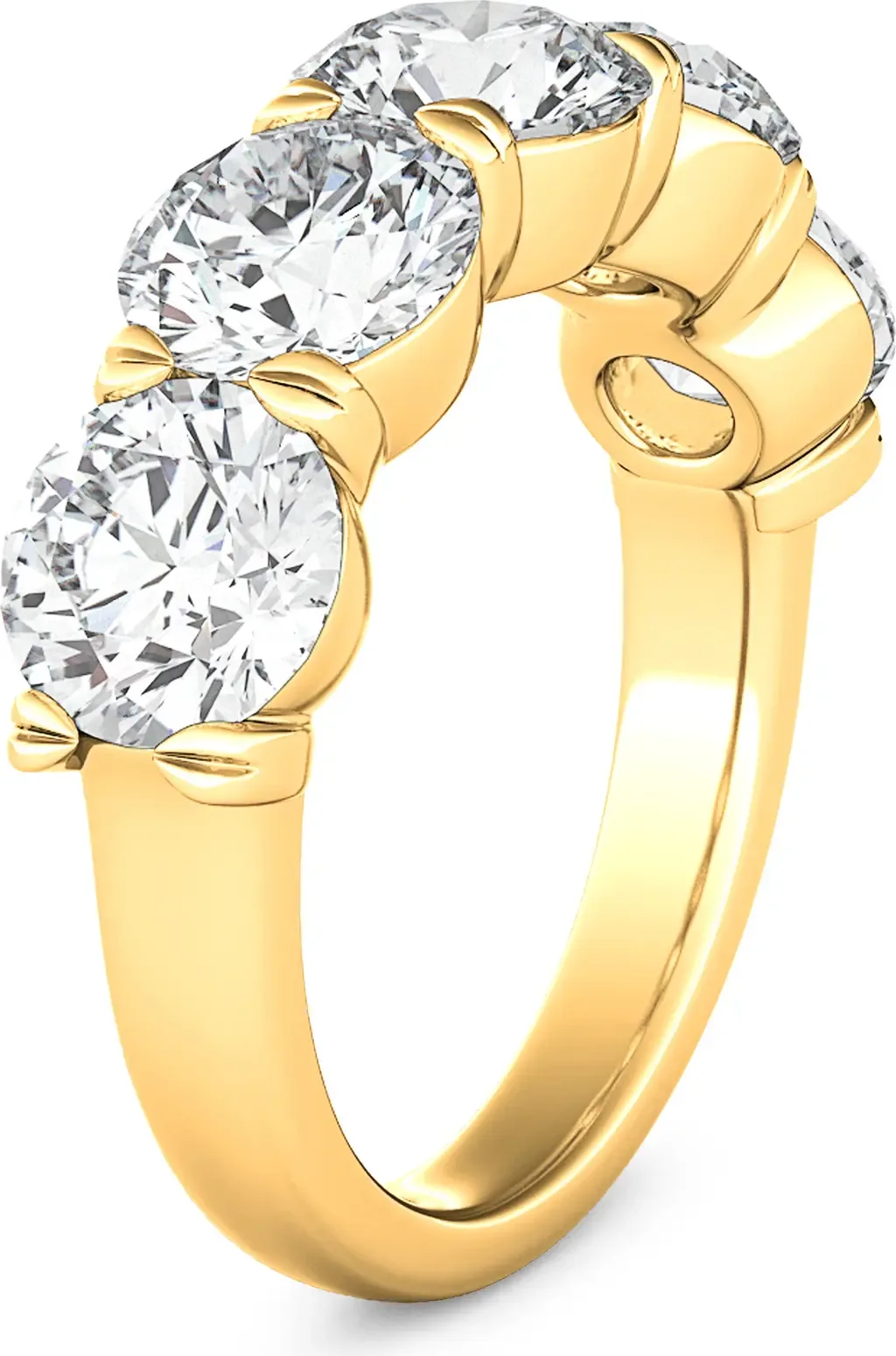 5-Stone Lab Created Diamond Anniversary Ring by HauteCarat