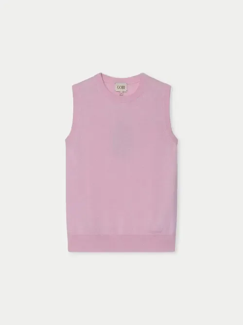 Timeless Cashmere Crewneck Vest by Gobi Cashmere