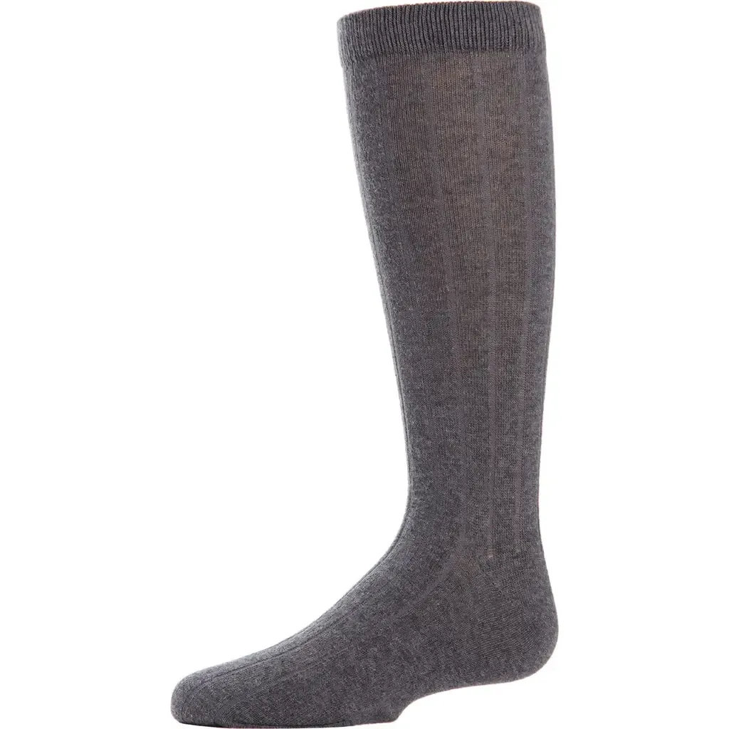3 Pair Pack Basic Cotton Blend Ribbed Crew Socks by MeMoi