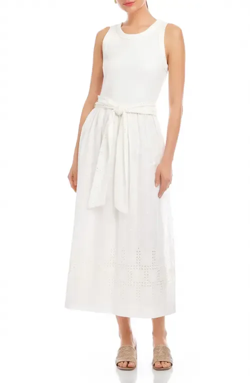 Seline Stretch Cotton Blend Midi Dress by FIFTEEN TWENTY