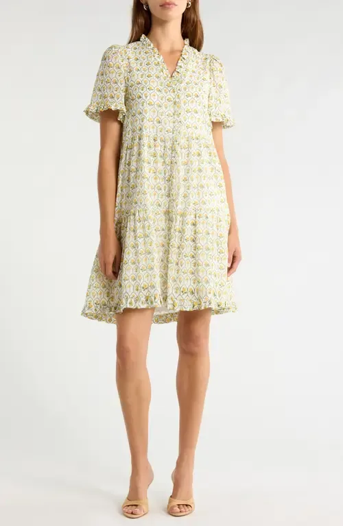 Trinny Floral Print Ruffle Dress by SUGARLIPS