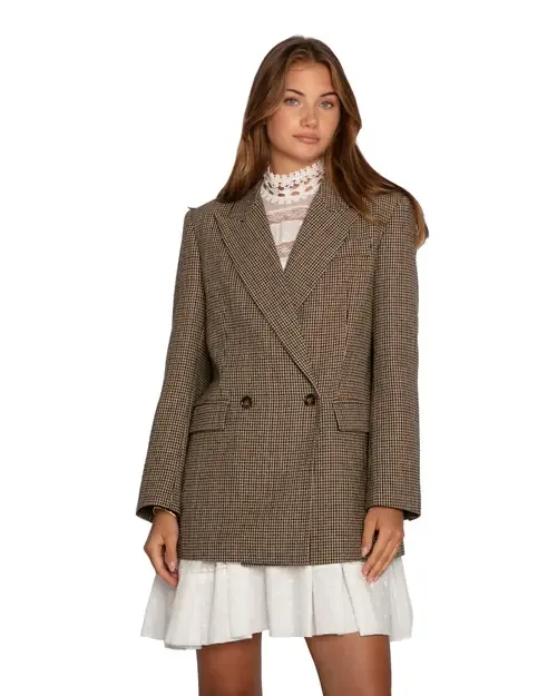 Big Brother Talk Double Breasted Blazer by Belle & Bloom