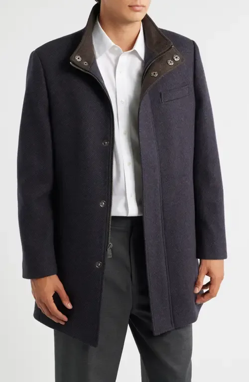 Genoa Wool Blend Twill Coat by Hart Schaffner Marx