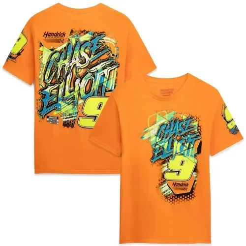 Chase Elliott #9 Neon Xxplosion T-Shirt by Classic Ink