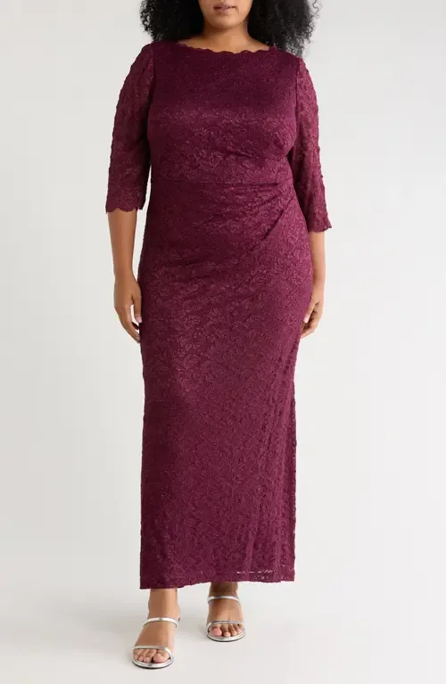 Lace Three-Quarter Sleeve Sheath Dress