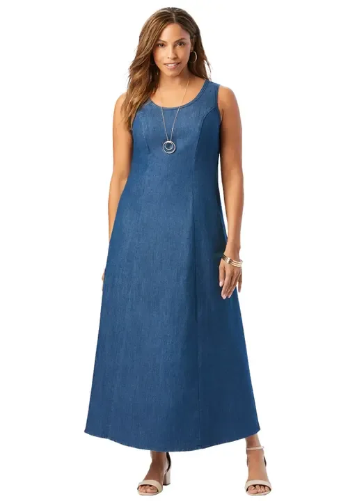 Denim Maxi Dress by Jessica London