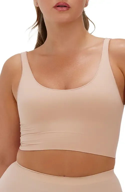 Seamless Smooth Scoop Neck Top by Noody