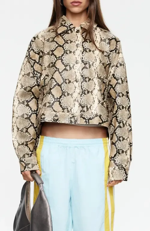 Angel Faux Snakeskin Jacket by LIONESS