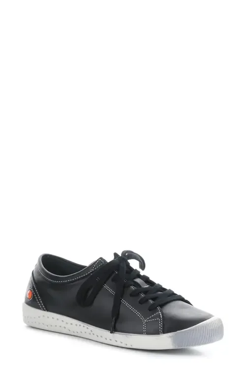 Isla Sneaker in Black Leather by Softinos by Fly London