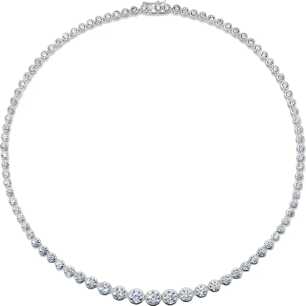 Graduated Bezel Necklace