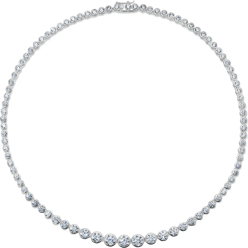 Graduated Bezel Necklace by Crislu