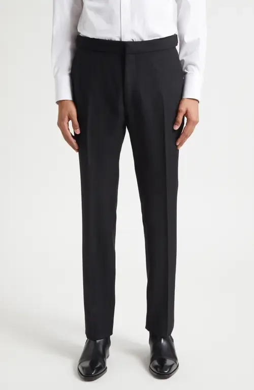 Flat Front Wool Herringbone Trousers by TOM FORD