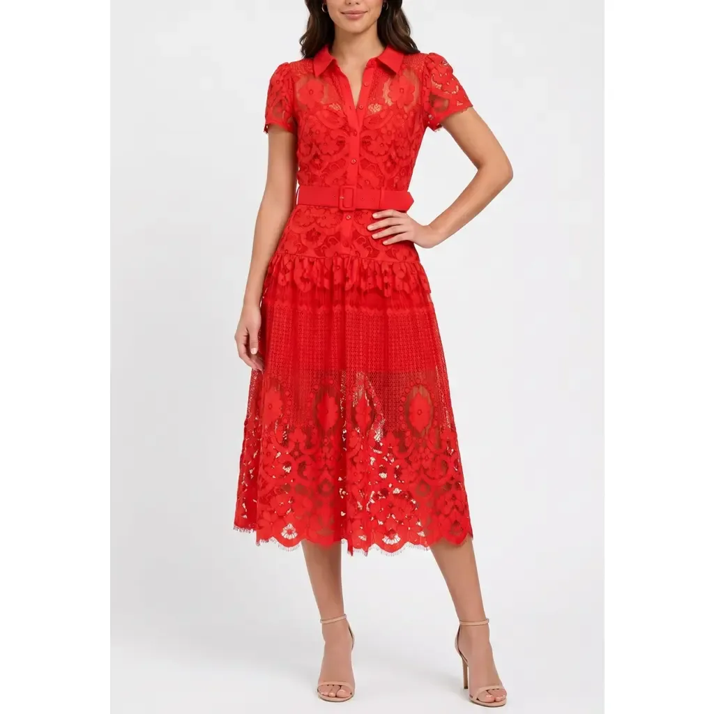 Jolene Collared Lace Midi Dress by RACHEL Rachel Roy