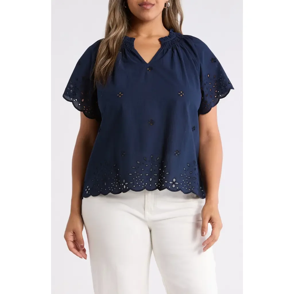 Cotton Eyelet Top by caslon(r)