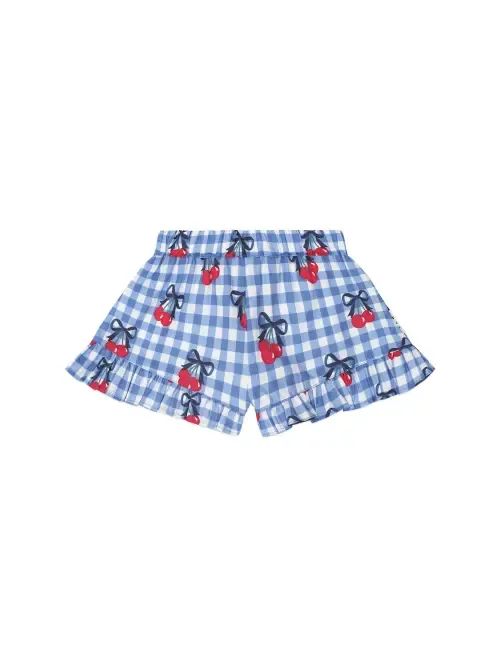 Cherry Gingham Shorts by Huxbaby