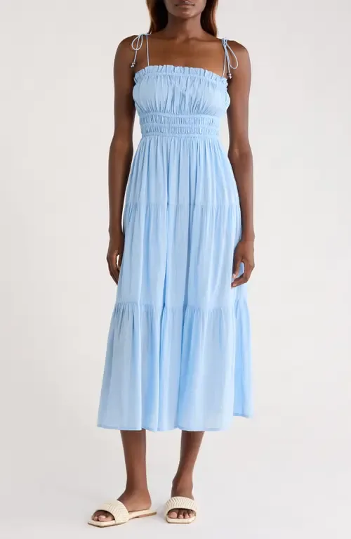 Smocked Cover-Up Midi Dress by Elan