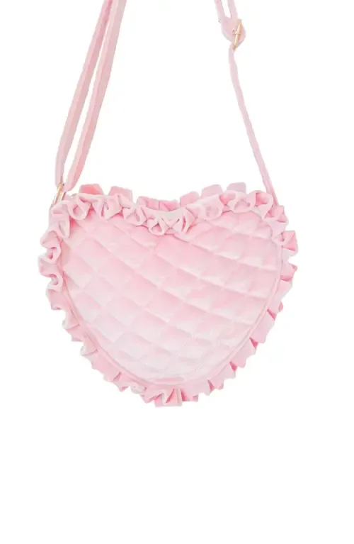 Velvet Ruffle Heart Purse by Bits & Bows