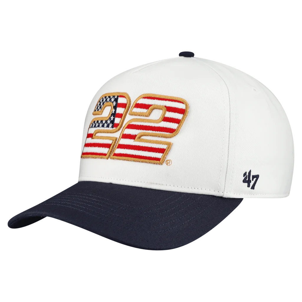 '47 White Joey Logano Flag Fill Two-Tone Team Adjustable Hitch Hat by '47