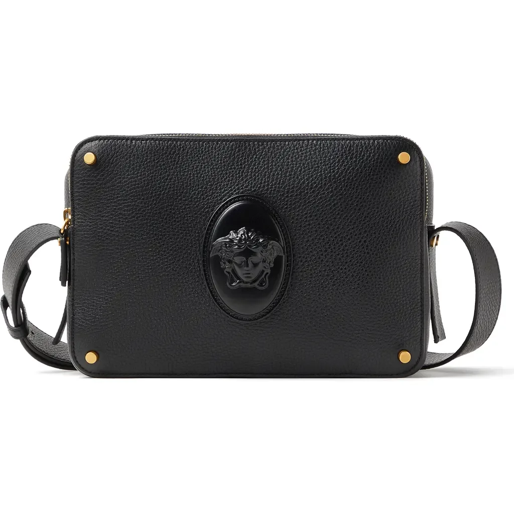 Lou Leather Crossbody Bag by Versace