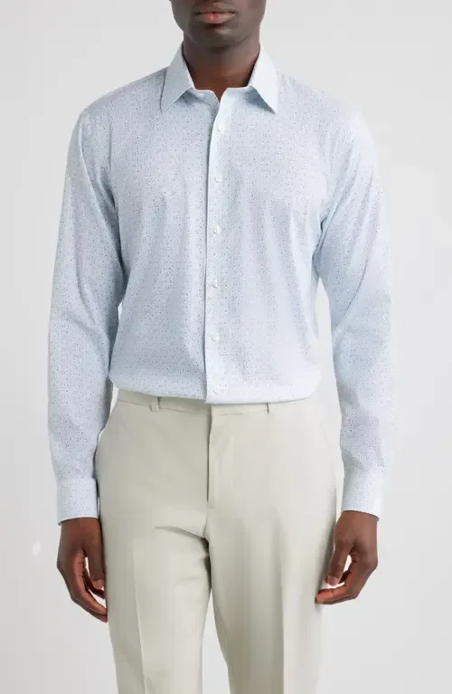Trim Fit Floral Premium Performance Twill Dress Shirt by Nordstrom